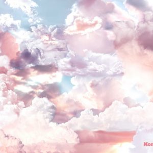 Komar Pure P6027A-VD3 Clouds/Romantisch/Roze/Wolken Fotobehang Noordwand