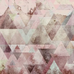 Komar Pure P018b-VD4 Triangle Red/Driehoeken/Grafisch/Modern Fotobehang Noordwand
