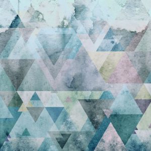 Komar Pure P018a-VD4 Triangle Blue/Grafisch/Driehoek/Blauw Fotobehang Noordwand
