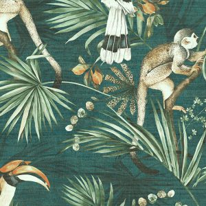 Expedition behang Sumatra met aapjes en vogels