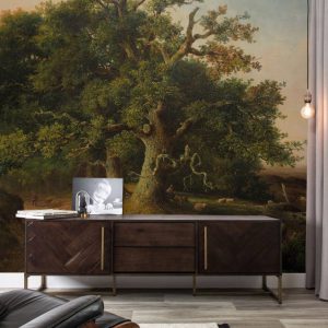 Kek fotobehang golden Age landscape bomen