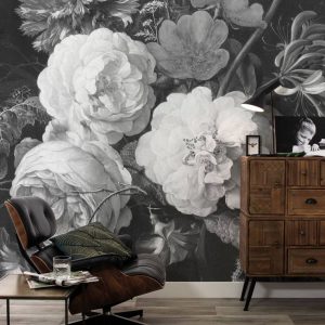 Kek fotobehang Golden Age Flowers