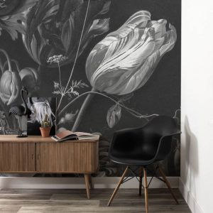Kek fotobehang golden Age Flowers