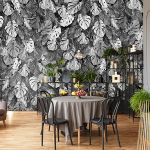 Color choc fotobehang Light en dark botanisch INK 7359