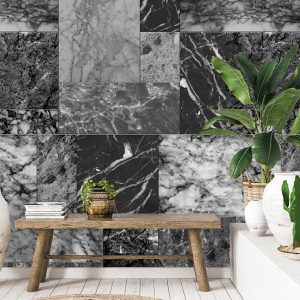Color Choc fotobehang Light en Dark marmer INK 7346