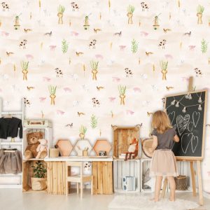 Fotobehang  Barnyard/Boerenerf/Dieren/Kinderkamer Behang