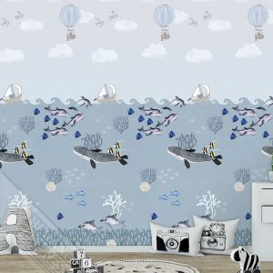 Wallprint Sharks Ahead