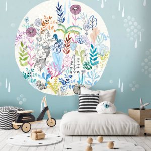 Fotobehang Ocean View Blue/Oceaan/Zeepaard/Zeemeermin/Kinderkamer Behang