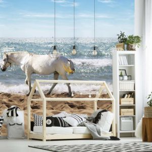 Fotobehang Horse on the Beach/Strand/Paard/Zee