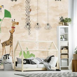 Fotobehang Into the Wild/Wilde dieren/Dieren/Giraf/Kinderkamer Behang