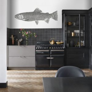 Esta Black&White  fotobehang met vis 158933