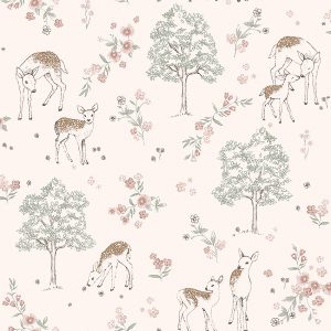 Newbie behang met hertje/Deer Love