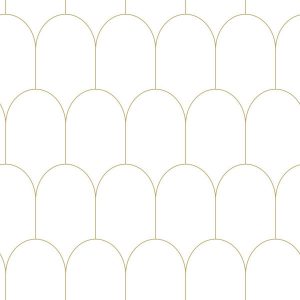 Esta Black&White/Art Deco  behang Bogen goud 139139