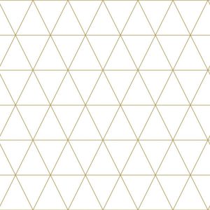 Esta Black& White behang driehoek goud/wit 139147