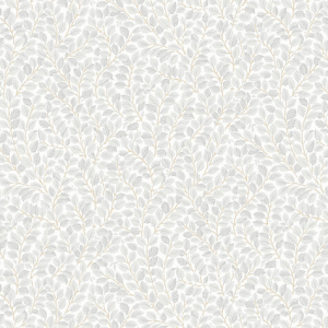 Falsterbo III behang met blaadjes-Hazel grijs