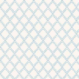 Falsterbo III behang met blaadjes leaves blauw