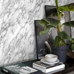 Esta behang Paradise marmer zwart wit 139119