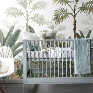 Esta fotobehang Paradise Palmbomen beige/vergrijsd groen 158947