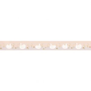 Rose et Nino behang met eendjes roze/blauw