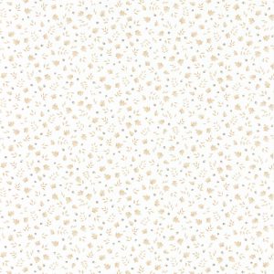Rose et Nino behang met blaadjes beige