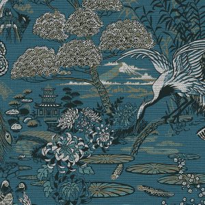 Arte behang Curiosa Lotus met reigers