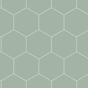 Esta behang Art Deco honingraat motief vergrijsd groen 139227