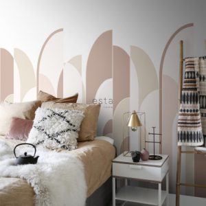 Esta fotobehang Art Deco terra/rood/roze 158959