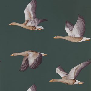 Sanderson behang Elysian Geese, ganzen