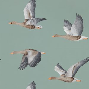 Sanderson behang Elysian Geese/ganzen