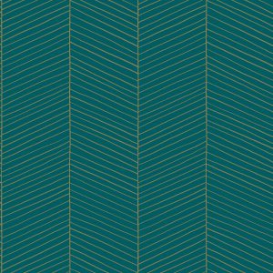 Esta behang Art Deco visgraat smaragd 139200