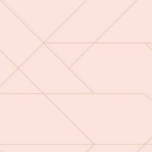 Esta  behang Art Deco grafische lijnenroze/goud 139211