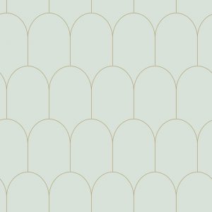 Esta behang Art Deco motief mint /goud 139202