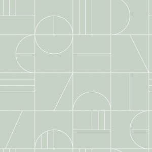Esta behang Art Deco motief mintgroen 139209