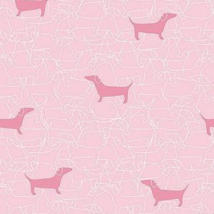 Havana behang met hondjes/tekkels
