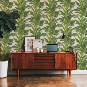 Metropolitan Stories behang met bladeren