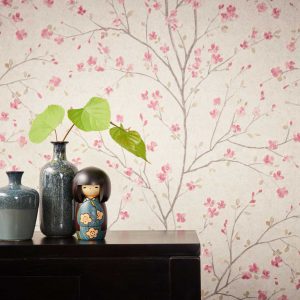 Metropolitan Stories behang bloesem wit/roze
