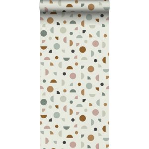 Esta behang Bosdieren grafischbeige/oudroze/mint 139277