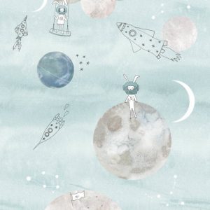 Behangexpresse Sofie & Junar - To the Moooon grey INK7631