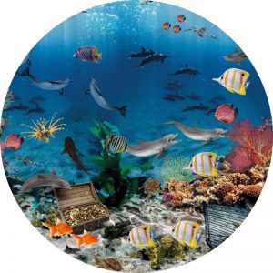 Behangexpresse Sofie & Junar - Aquarium Circle Fotobehang