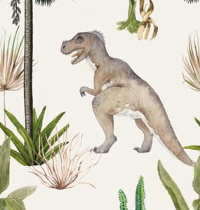 Behangexpresse Sofie & Junar - Dino Parc green INK7661