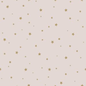 Esta behang Forest Friends met sterretjes oudroze/goud 139260