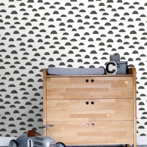 Esta behang Forest Friends boogjes zwart/wit 139268