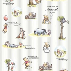 Komar fotobehang DX4-001 Winnie Pooh Stripes