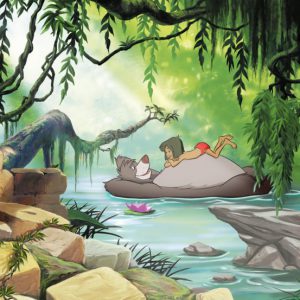 Komar fotobehang 8-4106 Junglebook Swimming With Baloo