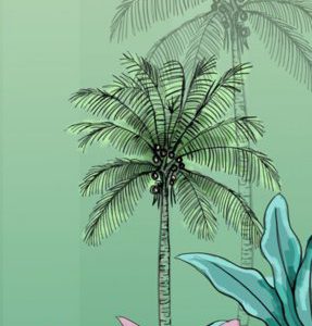 Komar fotobehang DX2-018 Jungle Flamingo