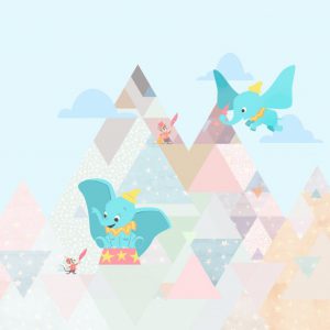 Komar fotobehang DX6-011 Dumbo Flying Elephant
