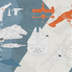Komar fotobehang 8-4001 Star Wars Technical Plan