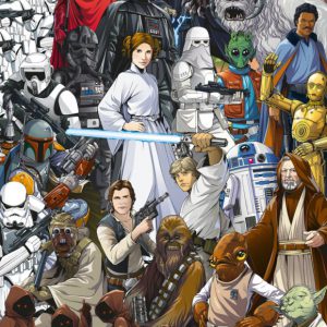Komar fotobehang 4-4111 Star Wars Classic Cartoon Collage