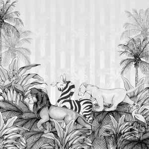 Komar fotobehang DX6-009 Lion King Monochrome