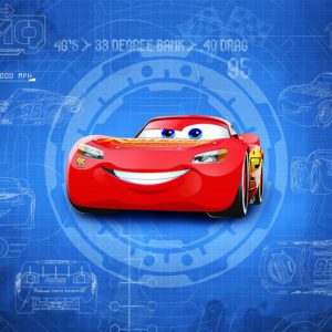 Komar fotobehang 8-488 Cars 3 Blueprint